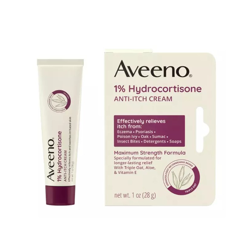 AVEENO ACTIVE NATURALS CREAM ANTI ITCH 1% HYDROCORTISONE 1OZ