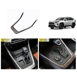 TUBAIZAI Car Accessories Compatible with Toyota RAV4 2024 2023 2022 2021 2020 Center Console Gear Shift Control Panel Side Cover Interior Frame Trim ABS(Peach Wood Style)