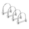 INCREWAY Wire Lock Pin, 4PCS Stainless Steel Shaft Locking Pin, Heavy Duty Safety Coupler Shaft Locking Pin Round Loop Wire Lock Pin for Track Farm Lawn（M6*45）