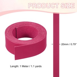 PATIKIL Flat Suede Leather Lace, 1.09 Yard Faux Leather Strap Leather String Cord DIY Supplies for Necklace Bracelet Beading Jewelry Making Tassels Art Crafts, Rose (20mm)