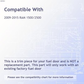 Auto Reflections 1pc Stainless Steel Gas Door Covers for RAM 1500/2500 2009-2015