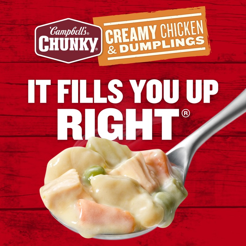 Campbell's Chunky Soup, Creamy Chicken and Dumplings Soup, 18.8 Oz