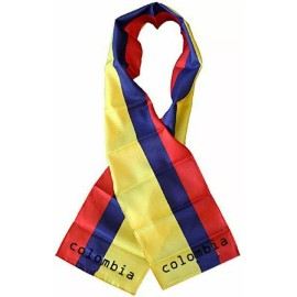 RFCO Colombia Country Lightweight Flag Printed Knitted Style Scarf 8"x60"
