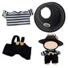 Clothes Set Compatible with 17cm Doll,Big Hat and Overalls Set