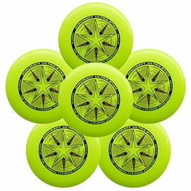 Discraft Ultra-Star 175g Ultimate Frisbee Sport Disc (6 Pack) Yellow