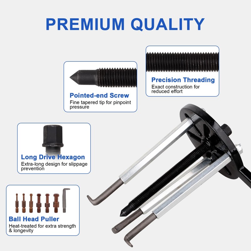 DAYUAN 21 in 1 Bearing Puller Set, Inner Hole Three-Jaw