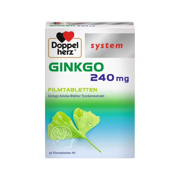 Doppelherz system Ginkgo 240 mg Tabletten, 30 pcs. Tablets