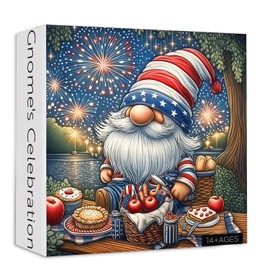 Cute Gnomes Puzzles for Adults 1000 Pieces, PICKFORU Gnome's Celebration Jigsaw Puzzles, Desserts Food Puzzle, Impossible Hard Challenging Festivals Theme