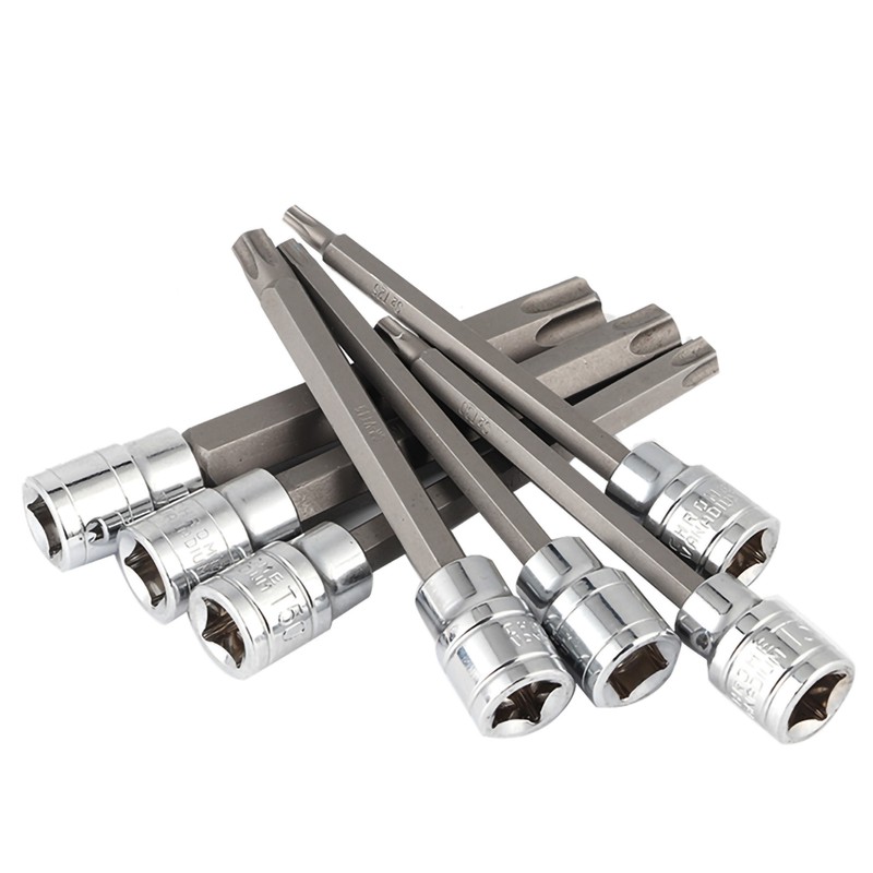 7Pcs 3/8inch Drive Extra Long Torx Star Bit Socket Set