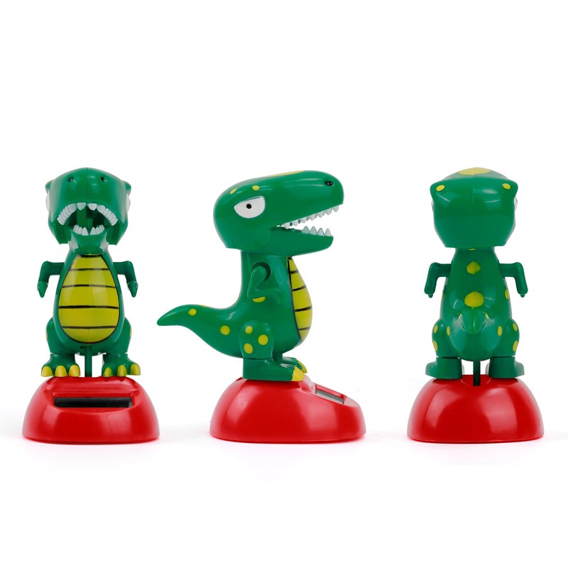 YGMONER Dinosaurs Waving Arms Car Dashboard Dancer Cartoon Style Solar