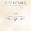 VONALA Amethyst Bracelet 925 Sterling Silver Purple Bracelet Heart February