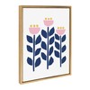 Kate and Laurel Sylvie Nordic Flowers Framed Canvas by Myriam