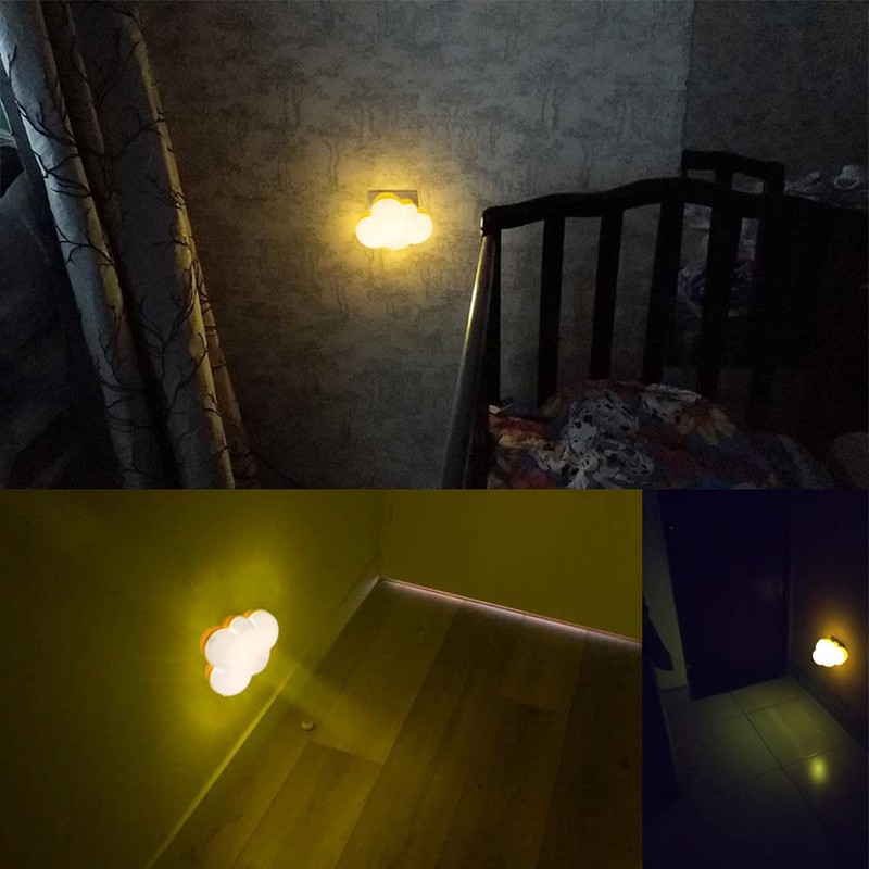 AUSAYE 4Pack Sensor LED Night Light Plug in Lamp Cloud