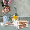 WAIZHIUA 32 Grid Egg Holder Storage Container Clear Double-Layer Kitchen