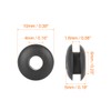 X AUTOHAUX 250 Pieces 4 mm Double Sided Rubber Grommets
