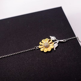 Real Estate Investor Sunflower Bracelet - Worlds Most Average Investor Gifts for Graduation or Birthday, Inspirational Confidence Jewelry for Real Estate Investors