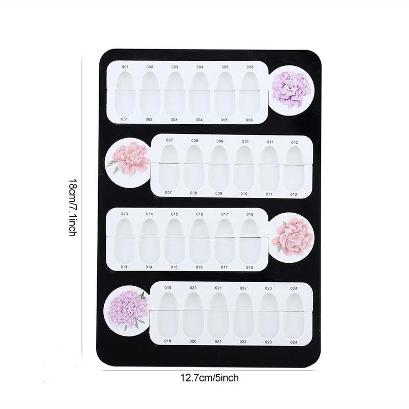 24 Grids Nail Gel Polish Color Card Magnet Adsorption Detachable