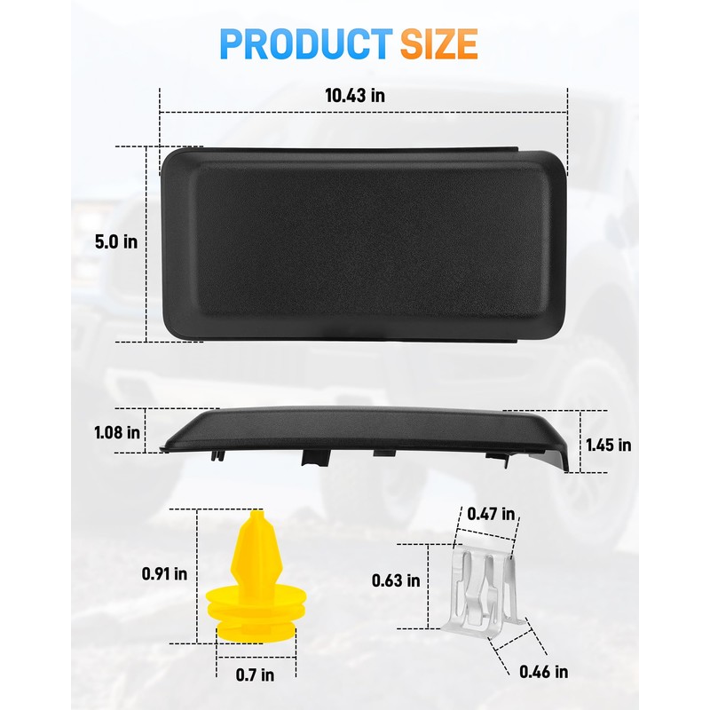 Sejaede F150 Front Bumper Guard Pad Cover Compatible with Ford