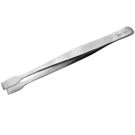 Stainless Steel Flat Spade-Tip Tongs Stamp Tweezers Philately Collector Tools,for Stick False Eyelash,Jewellery Making,Electronic Repair,Sheet Material,Precision Work and Hobbies