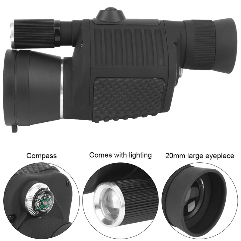 8x40 Waterproof Outdoor Handheld Monocular Telescope HD Night Vision Spyglass