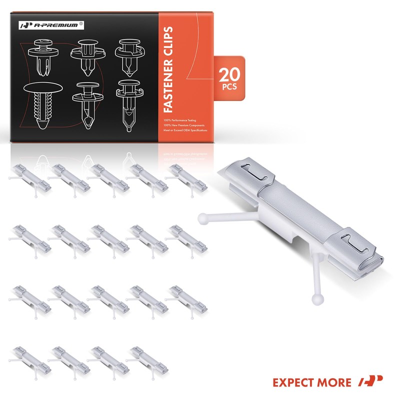 A-Premium 20PCS Metal & Nylon Trim Glass Weatherstrip Molding Clip
