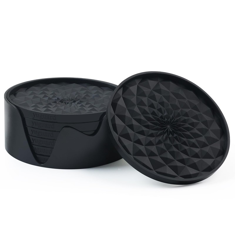 YUGUARD Silicone Coasters Set for Table [6 Pack] - Cup