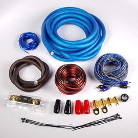 Gravity BGR-KIT0ANLBi 0 Gauge Amplifier Installation ANL Kit with High Performance RCA and Speaker Wire