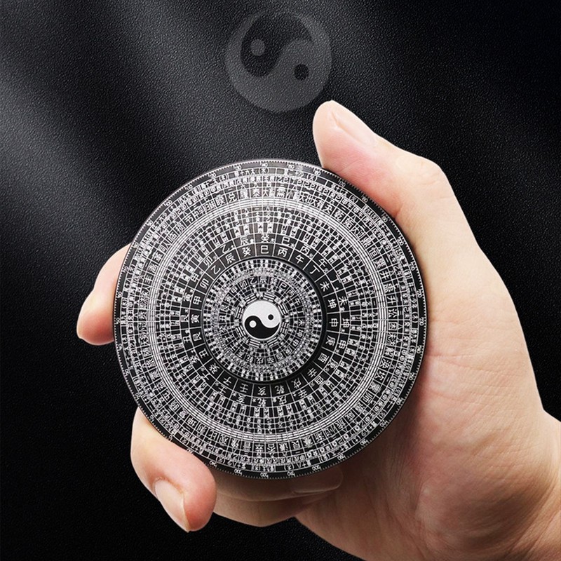 Metal Fingertip Rotation Toy Tai Ji Eight Trigram Compass Design