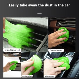 vvag Car Cleaning Gel，4 Packs Car Slime Cleaner Dust Cleaning Gel，Reusable Car Interior Cleaner，Car Cleaning Kit for Computer,Keyboard, Camera, Printers