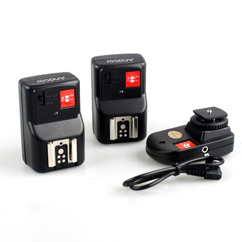 Andoer® Pt-04Gy 4 Channels Wireless Hot Shoe Flash Trigger Set