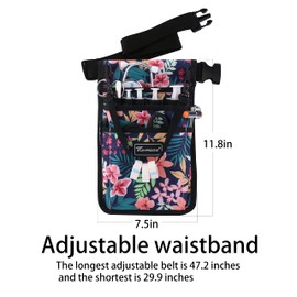 TUHAOGE Nurse Fanny Pack with Tape Holder, Nurse Pocket Organizer for Medical Professionals，12 Pockets Nurse Waist Bag（S-SL46BH）