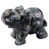 Nupuyai Elephant Figurine Gemstone Crystal Lucky Elephant Healing Stone Lucky