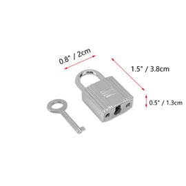 Pastlla 4 Pcs Mini Padlock Metal Padlock Mini Small Lock Luggage, Backpack, Diary, Bag，Jewelry Box Lock with Key，Silver