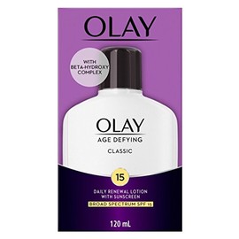 OLAY Age Defying Protective Renewal Lotion, with Sunscreen, Classic 4 oz (Pack of 3)