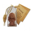 Guardian Angel Kneeling with Protective Letter Made of Clay Handmade