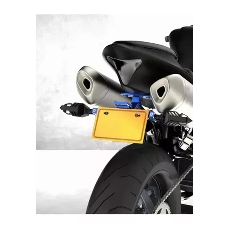 WS Porta Placa Matricula Universal Para Moto Ajustable Colores