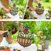 Sungmor 2PC Small Cast Iron Baskets, Heavy-Duty Wall Hanging Hollow