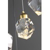IDEQUY 1-Light Gold Pendant Light Fixtures,Mini Crystal Chandelier for Entyway