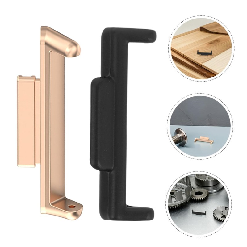 TEHAUX 4pcs Metal Watch Strap Connector Adapter Compatible for Fit