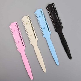 Self-Cutting Comb for Leg Hair Trimming and Bangs Hair Cutting Comb - Random 9ea