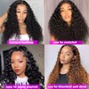 None Lace Front Machine Made Wig Deep Wave for Black