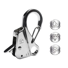 Sebnux Stainless Steel Boat Fender Clip Boat Fender Quick Release Clip Boat Bumper for Docking Ideal for Boat Docking (Silver 4 Pack)