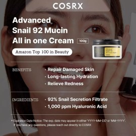 COSRX - Snail 92 All in one Cream - 100g / 3.52 fl.oz.