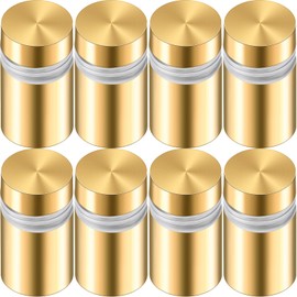 Ferraycle 8 Sets Standoff Screws Stainless Steel Advertising Standoff Mount Metal Hardware Sign Mounting Hardware for Hanging Acrylic Picture Frame(1/2 x 0.79 Inch)