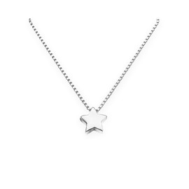 Tiny Delicate and Dainty Sterling Silver Star Necklace, Floating Star Necklace, Layering Necklace, Minimalist Necklace (17 inches + 2-inch extender)