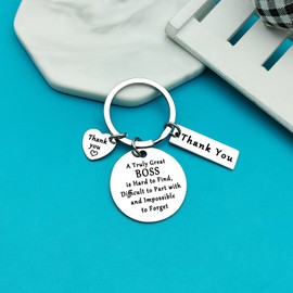 Xiahuyu Boss Keychain Gifts Thank You Boss Gifts for Coworker Manager Supervisor Leader Christmas Birthday Boss Day Leaving Going Away Retirement Gifts Goodbye Gifts for Boss Women Men