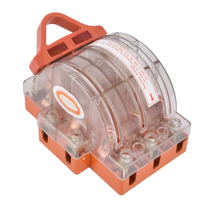 Disconnect Knife Switch Full Copper Transparent Shell 3 Pole Double