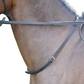 Hunters Saddlery Leather Neck Grab Strap for Horse Riding Balance Pony Cob Full (Standard, Black)