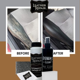 Luxury Leather Repair Automotive Leather Vinyl Repair PREP and DYE Kit Color Restorer Compatible with GM Interiors - Prep, Dye, Applicator and Instructions Included (Light Biscuit, 32oz)