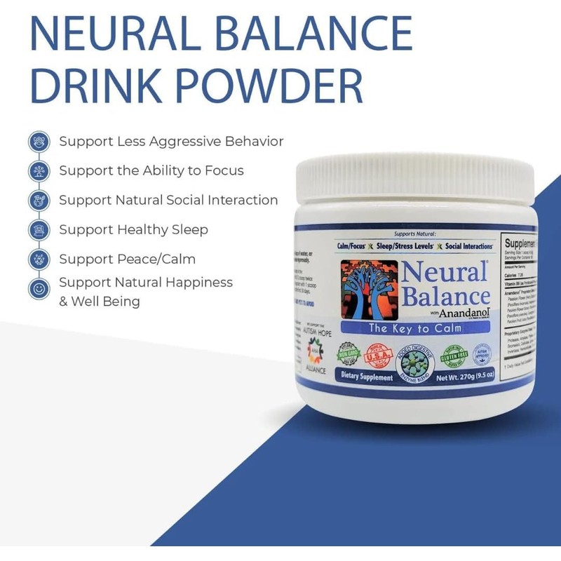 NEURAL BALANCE Anandanol with Proprietary Digestive Enzyme Blend, 9.5 Ounce